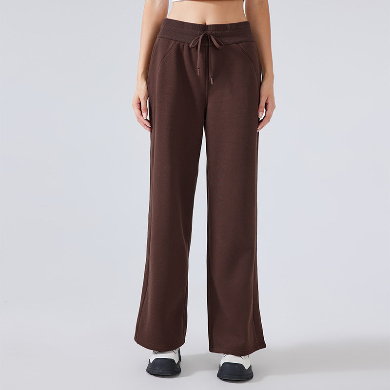 Classial Fleece Pant Cotton Feel Loose Pants Women Gym Full Length