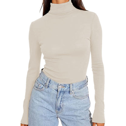 Women's Turtleneck Long Sleeve Fall Slim Fit Soft Thermal Underwear