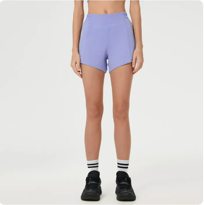Women Running High Waisted Pocket Sporty Workout Shorts