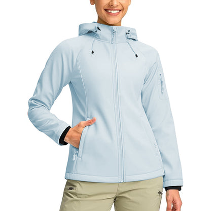 Women Jacket Lined Windproof Warm Light Waterproof