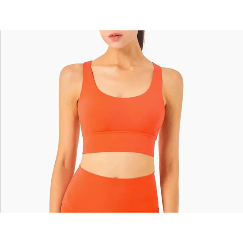 Padded Gym Yoga Sport Bras Top Women Longline Cross Strap Fitness Workout Bras