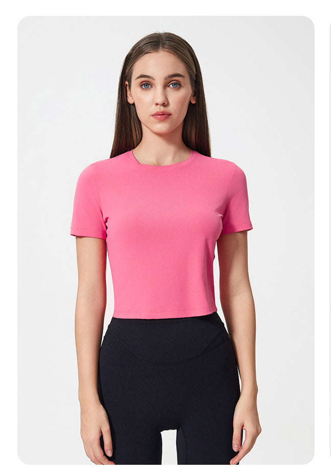 Women Short Sleeve Workout Shirts Breathable T-Shirts Quick