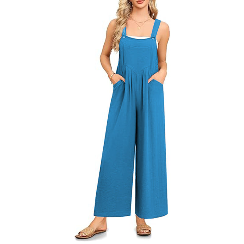 Sleeveless Jumpsuits for Women Wide Leg Pants