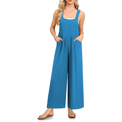 Sleeveless Jumpsuits for Women Wide Leg Pants