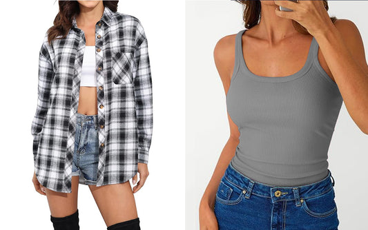 Womens Cuffed Shirt Casual Collar Long Sleeve Set
