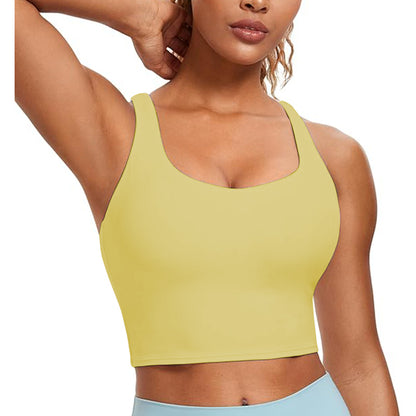 Women Cross Back Sports Halter Crop Tank Tops