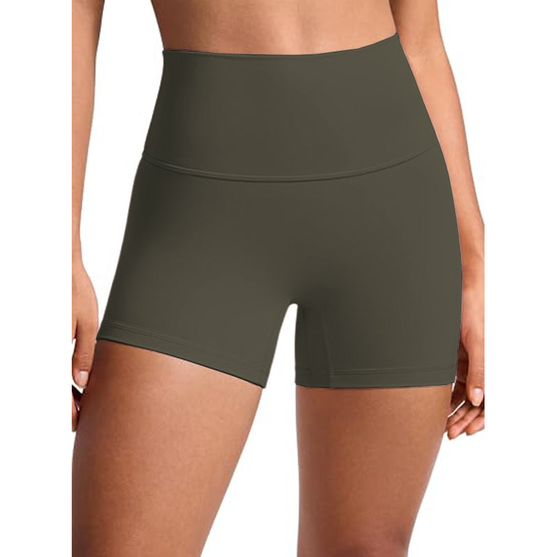 Women's cycling high waisted and abdominal exercise yoga shorts