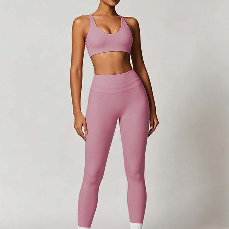 Women's sports bra and yoga pants set Pilates 2-piece set