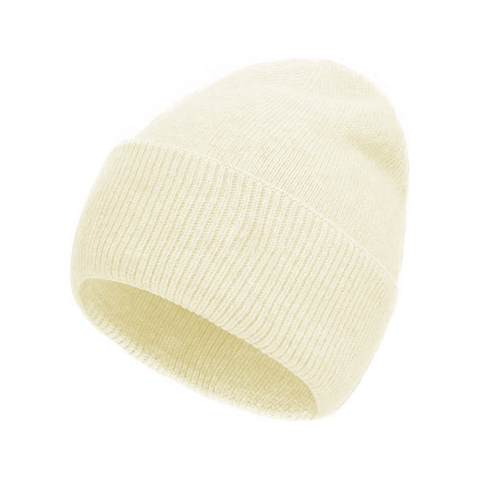 Wool Knit Beanies Winter Hats Soft Cashmere Warm Double Layer