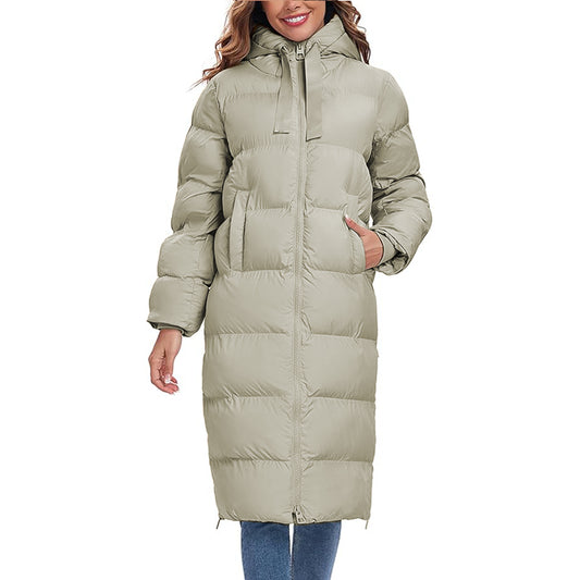 Women's Long Down Coat Winter Warm Hooded Puffer