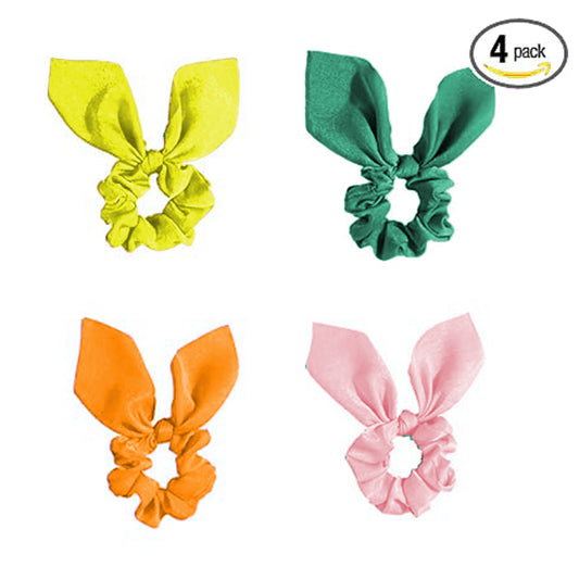Solid color headband cute rabbit ear headband ponytail headband bow tie ladies and girls