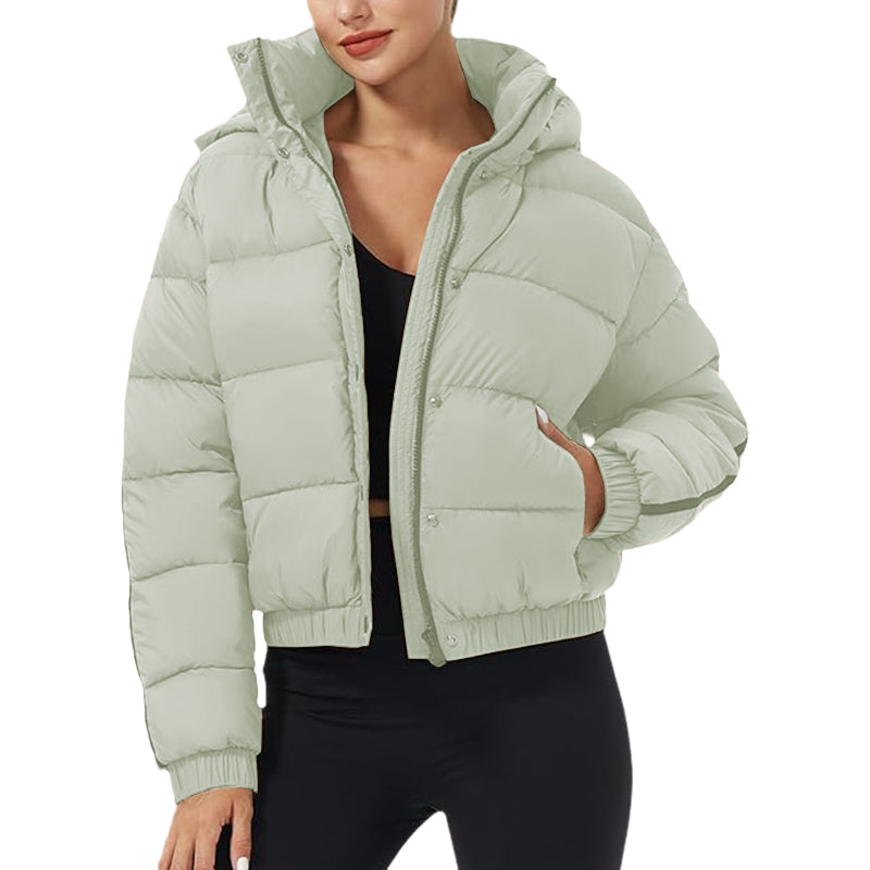 Women's Winter Cropped Puffer Jacket
