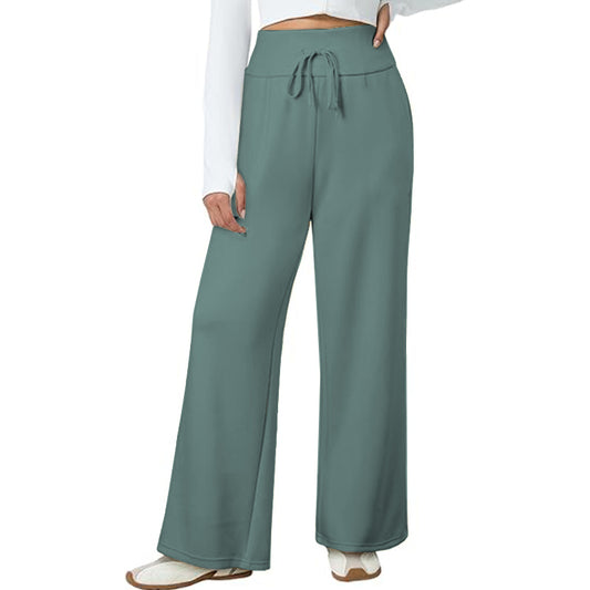 2025 Women Wide Leg Pants Elastic Waist Lounge Pants with Pockets