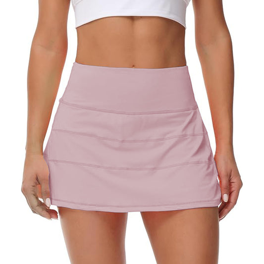 2025 New Women Ruffle Tennis Skirt with Shorts Pockets