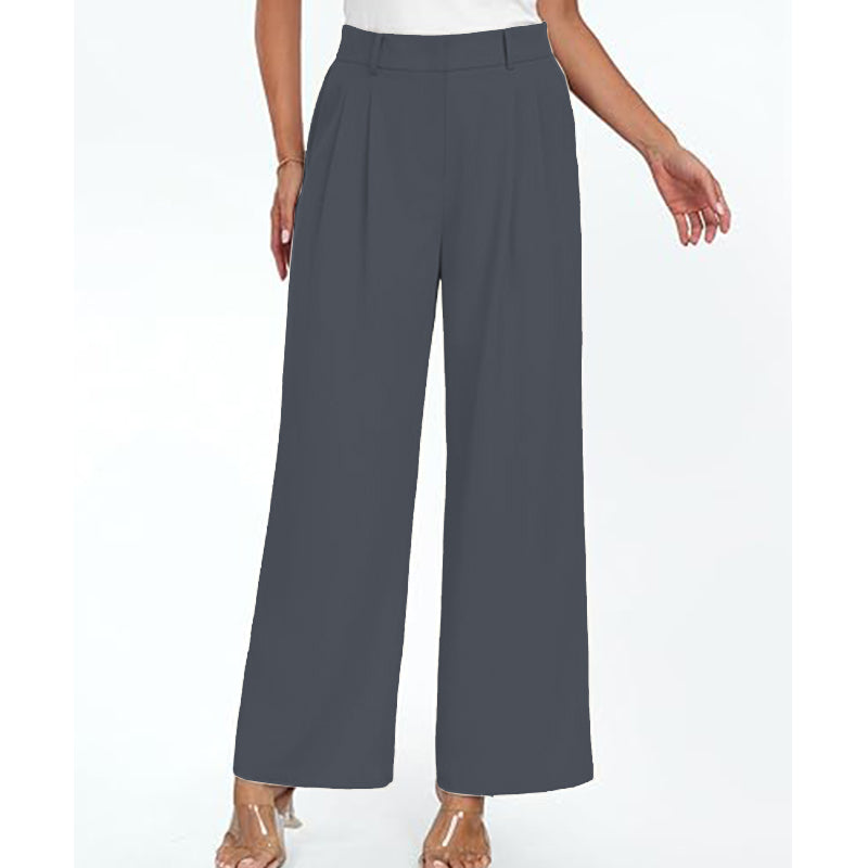 High Waisted Women Casual Trousers with Pockets Workout Full Length