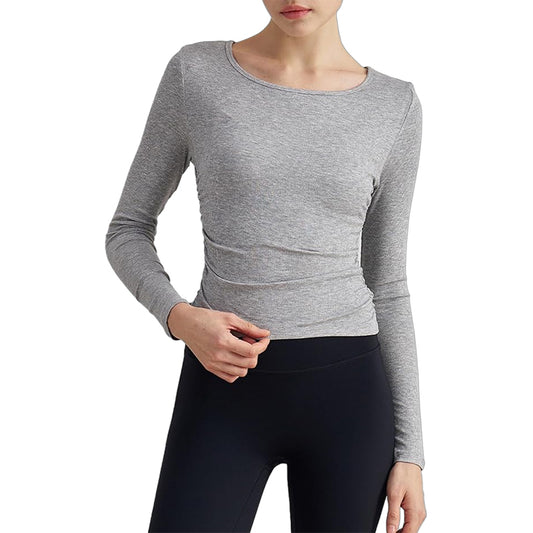 Long Sleeve Workout Shirts for Women Yoga Tops
