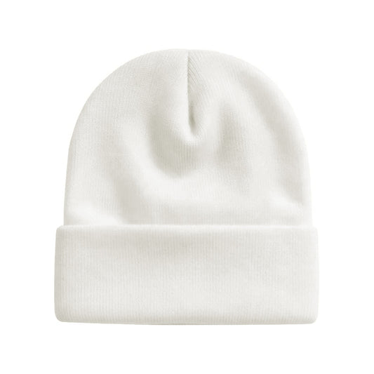 Flanged plain weave skull knitted hat soft fisherman's hat winter hat
