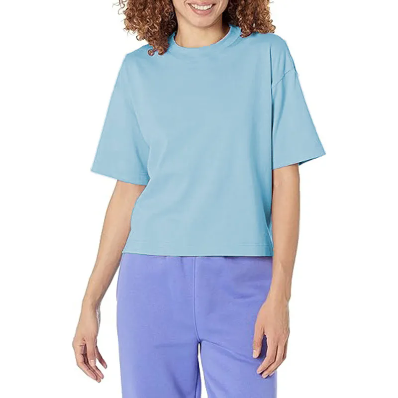 Women Shoulder Relaxed Boxy Short-Sleeve T-Shirt