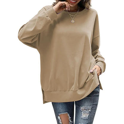 Women Sweaters Crewneck Easy Street Long Sleeve Knit Fall Winter Tops