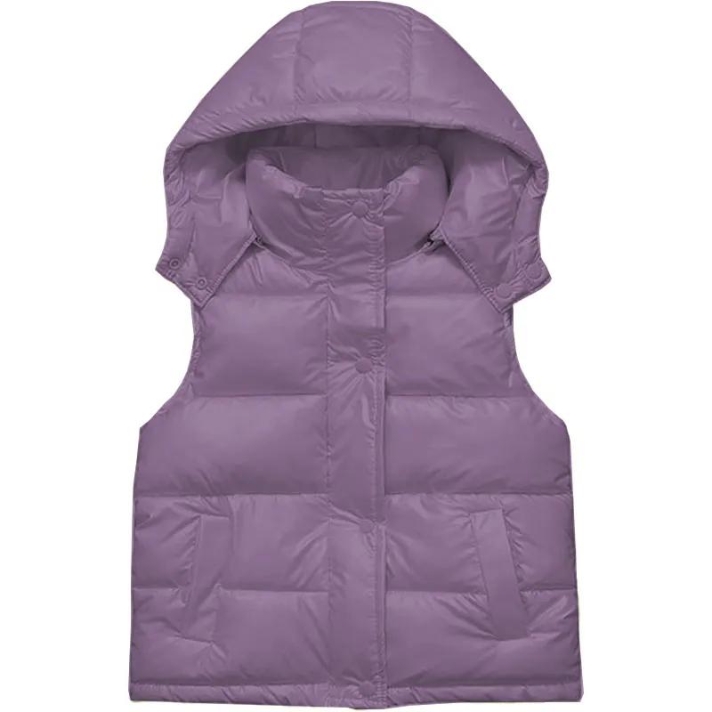 Sleeveless Vest Winter Warm Jacket with Detachable Hood