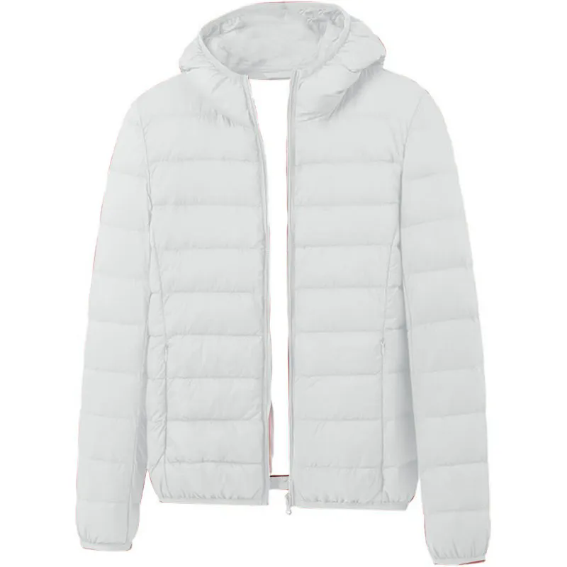 Womens Light Down Hooded Jacket Perfect for Daily Use Quilted Winter Coat