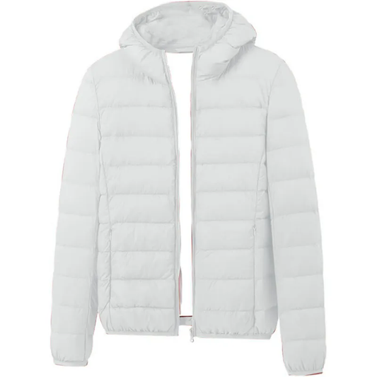 Womens Light Down Hooded Jacket Perfect for Daily Use Quilted Winter Coat