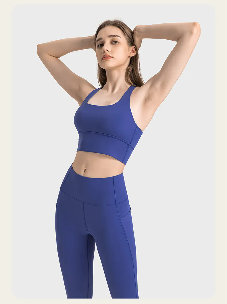 Crew Sport Tank Top Women Loose Fit Plain Fitness Bra