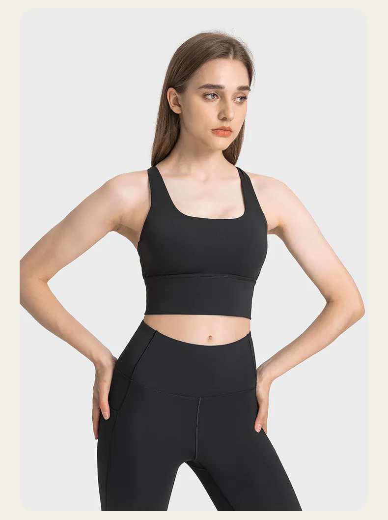 Crew Sport Tank Top Women Loose Fit Plain Fitness Bra