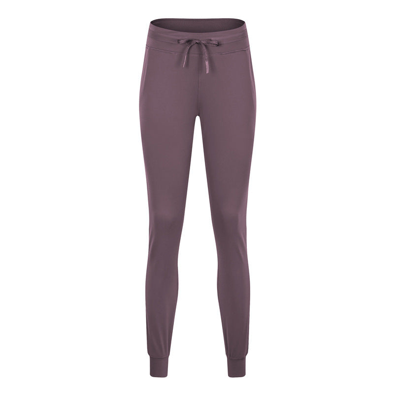 Women Drawstring Pants Fitness Sweatpants 4-Way Stretch Thicker Leggings