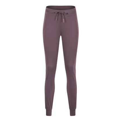 Women Drawstring Pants Fitness Sweatpants 4-Way Stretch Thicker Leggings