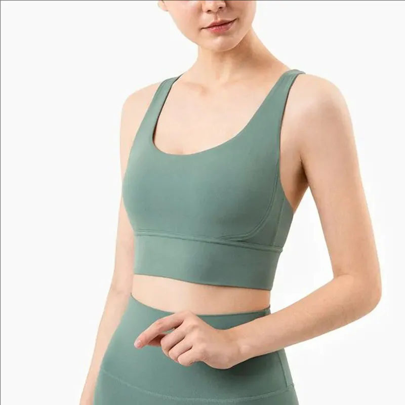 Padded Gym Yoga Sport Bras Top Women Longline Cross Strap Fitness Workout Bras