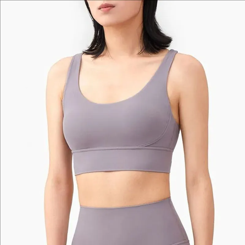 Padded Gym Yoga Sport Bras Top Women Longline Cross Strap Fitness Workout Bras
