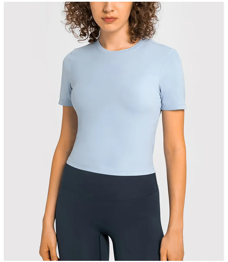 Women Short Sleeve Workout Shirts Breathable T-Shirts Quick