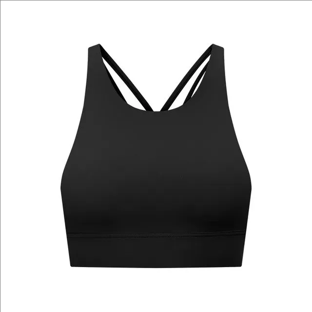 5 color Padded Gym Yoga Sport Bras Top Women Longline Cross Strap Fitness Workout Bras