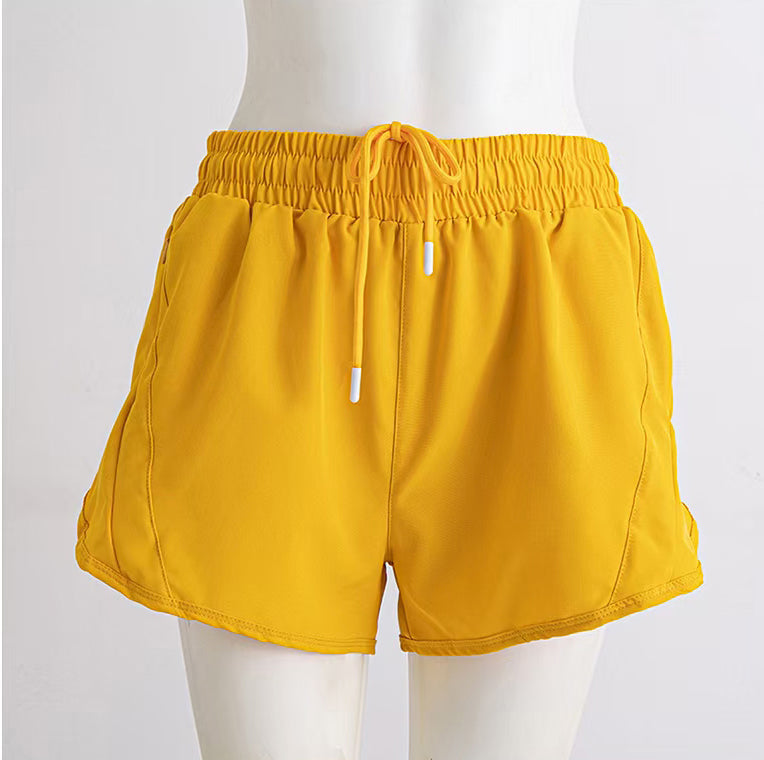Women Running Shorts Quick Dry Bottom Loose Sport Yoga Liner Shorts
