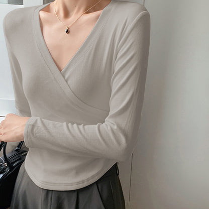 Womens Long Sleeve Shirts Tops Tight Slim Fit T Shirts