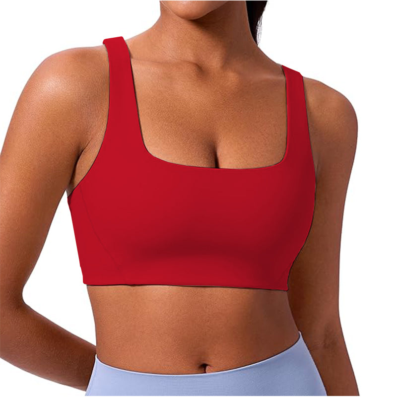 Women Sports Bra Neck Padded Yoga Workout with Built in Bra