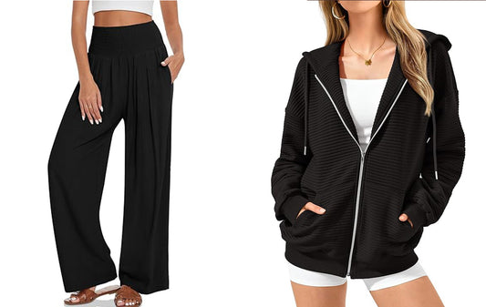 Women's Sets Long Sleeve 2 Piece Lounge Sets Ribbed Knit Sweater