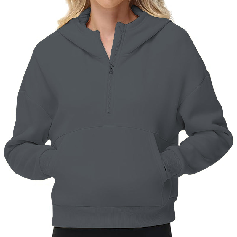 Women Half Zip Pullover Hoodies Long Sleeve