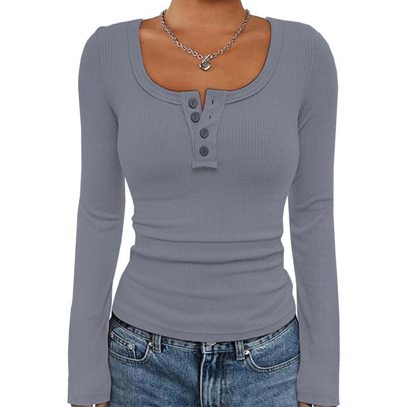 Women Crewneck Long Sleeve Shirt