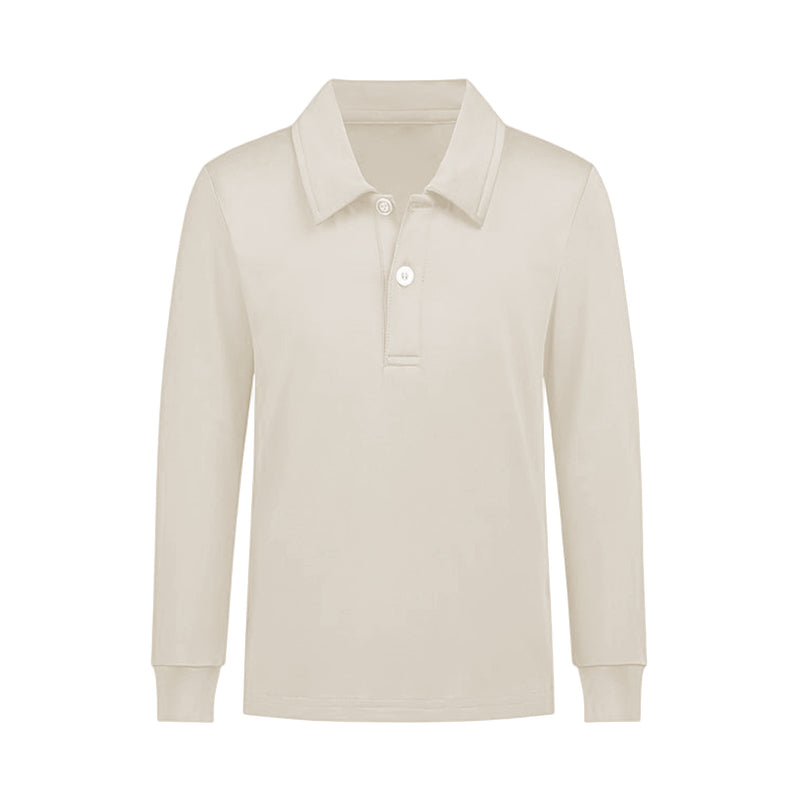 Men Dry Fit Casual Collared Long Sleeve