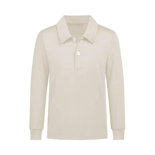 Men Dry Fit Casual Collared Long Sleeve