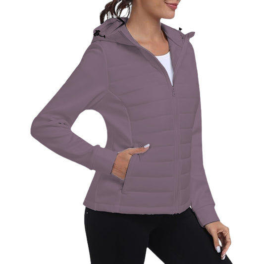 Women's Jacket with Hood Fleece Lined Warm Lightweight