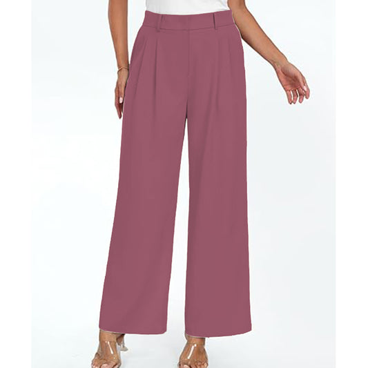 High Waisted Women Casual Trousers with Pockets Workout Full Length