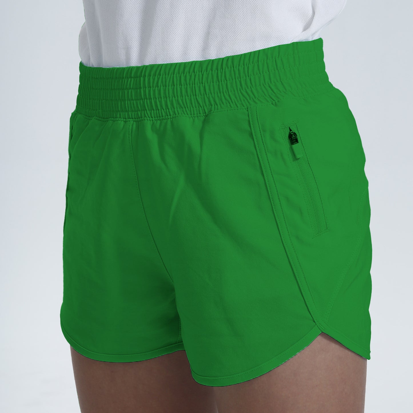Girls Athletic Performance Dry-Fit Running Shorts with Drawstring