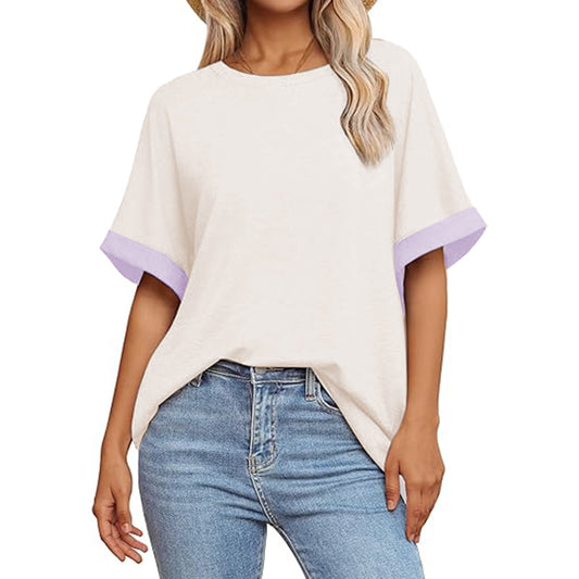 Women Scoop Neck Short Sleeve T Shirts Fitted Casual Basic Top