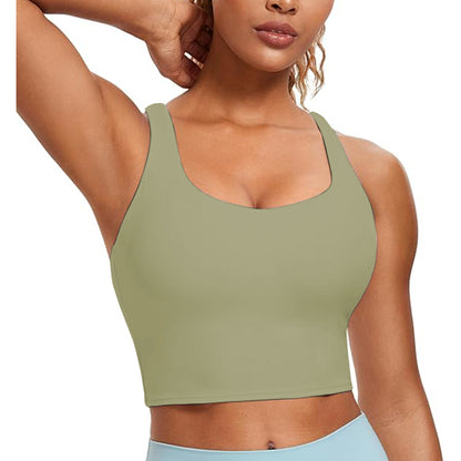 Women Cross Back Sports Halter Crop Tank Tops