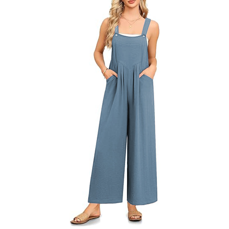 Sleeveless Jumpsuits for Women Wide Leg Pants