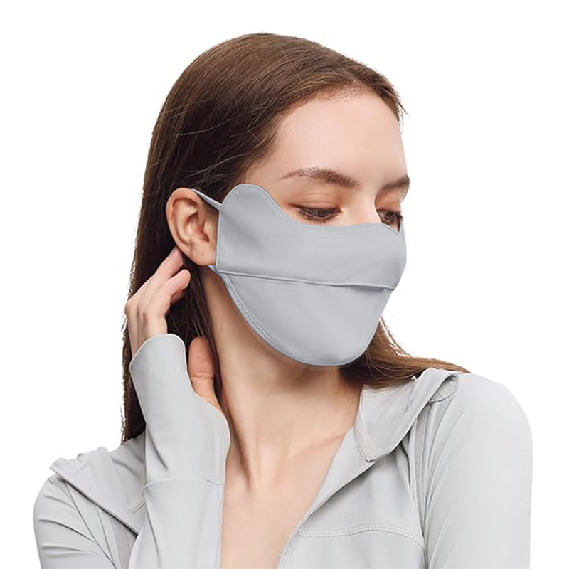 Ladies' sunscreen mask ice silk cool breathable mask washable and reusable