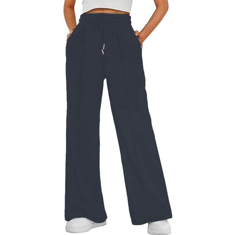 Wide Leg Pants for Women Cotton Linen Business Casual Long Trousers